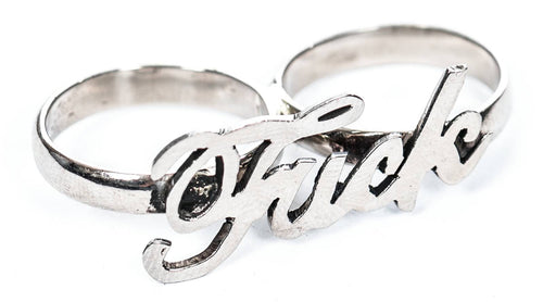 "Fuck" Silver Ring