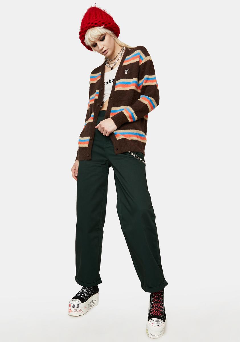 1984 Mohair Stripe Cardigan Sweater
