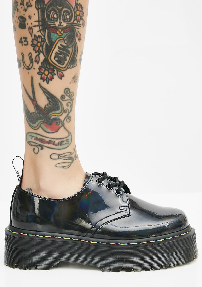 1461 Rainbow Patent Quad Shoes