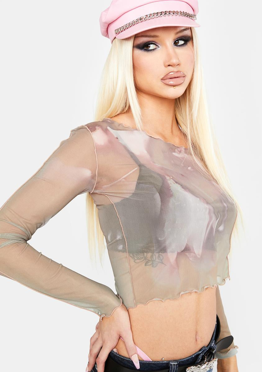 2-Way Liri Mesh Crop Top