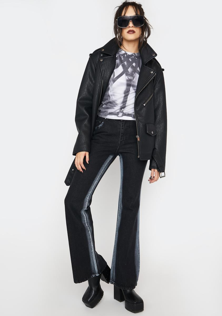 2 Side Painted Denim Pants